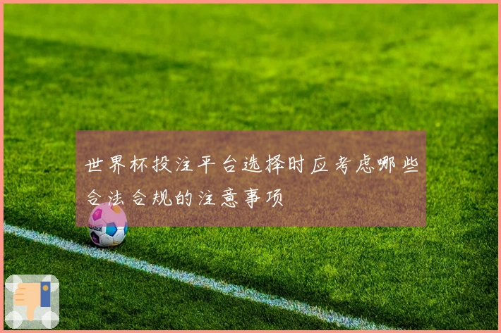 世界杯投注平台选择时应考虑哪些合法合规的注意事项